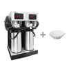 Commercial Twin Filter Coffee Machine - 2x 2.2L - 3.8 kW - with Manual Fill - incl. 2 Pump Action Airpots
