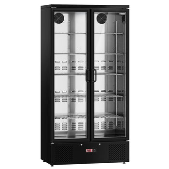 Chłodziarka do napojów - 500 litrów - wnętrze ze stali nierdzewnej - z 2 szklanymi drzwiami - Prime Gastro