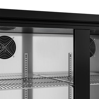 Chłodziarka do napojów - 500 litrów - wnętrze ze stali nierdzewnej - z 2 szklanymi drzwiami - Prime Gastro