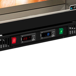 Szafka do dojrzewania mięsa na sucho - 920 mm - z 2 szklanymi drzwiami - czarna