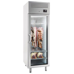 Szafa do dojrzewania mięsa metodą dry aging – 680 mm – 1 szklane drzwiczki – stal nierdzewna
