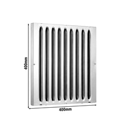 Filtr przeciwogniowy – stal nierdzewna – 400 x 400 mm – typ B