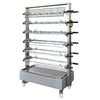 Mobilny wózek na 24 szpikulce - 1150 x 800 x 1600 mm - do grilla do kurczaka