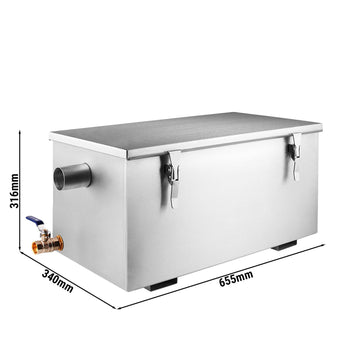 Fettabscheider - 20 Liter - für bis zu 50 Portionen/Tag - Prime Gastro