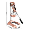 Heavy Duty Lever Citrus Press - Soft-Grip Handles - with 3 Perforated Plates - Bronze - Stainless Steel - Aluminium