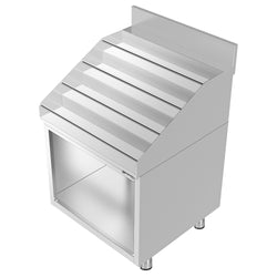 Stojak na butelki koktajlowe - stal nierdzewna - 600 x 600 mm