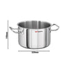 Garnek średni – stal nierdzewna – Ø 320 mm – wysokość: 190 mm – 15 L – nadaje się do indukcji