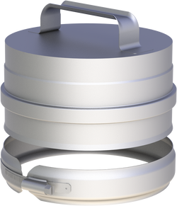 Hermetic cover - with handle and clamp - Ø 450 mm
