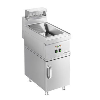 Elektryczny Podgrzewacz do frytek - 1,17kW - 1x GN 1/1 - z górną lampą grzewczą - na podstawie szafkowej, 1 - drzwiowej