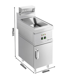 Elektryczny Podgrzewacz do frytek - 1,17kW - 1x GN 1/2 - z promiennikiem IR - na podstawie szafkowej, 1 - drzwiowej