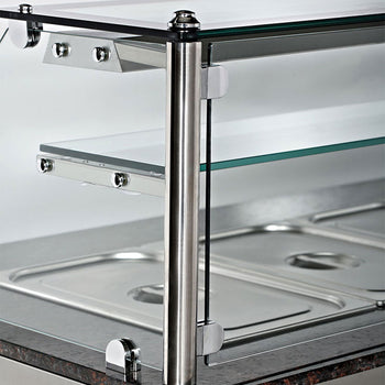 Szklana nadstawka z 1 półką - 2500 mm - Prime Gastro