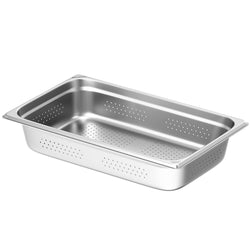Pojemnik ze stali nierdzewnej GN 1/1 – z otworami – wysokość: 100 mm