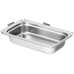 Pojemnik ze stali nierdzewnej GN 1/1 – wysokość: 100 mm