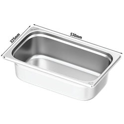 (6 Stück) - Edelstahl GN - Behälter 1/1 - Höhe 150mm