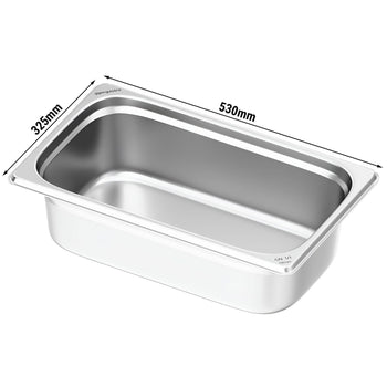 (6 Stück) - Edelstahl GN - Behälter 1/1 - Höhe 150mm