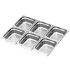 (6 sztuk) Pojemniki ze stali nierdzewnej GN 1/2 – wysokość: 100 mm