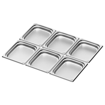 (6 szt.) Pojemnik GN ze stali nierdzewnej - GN 1/2 - 40mm