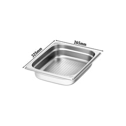 (6 szt.) Pojemnik GN ze stali nierdzewnej - GN 1/2 - 65mm - perforowany