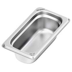 (6 sztuk) Pojemniki ze stali nierdzewnej GN 1/3 – wysokość: 100 mm
