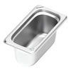 (6 sztuk) Pojemniki ze stali nierdzewnej GN 1/3 – wysokość: 150 mm