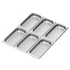 (6 szt.) Pojemnik GN ze stali nierdzewnej - GN 1/3 - 40mm - perforowany