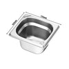 (6 sztuk) Pojemniki ze stali nierdzewnej GN 1/6 – wysokość: 100 mm