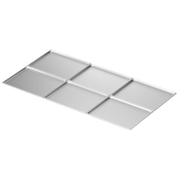 (6 sztuk) Pojemniki ze stali nierdzewnej GN 2/1 – wysokość: 20 mm