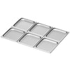 (6 sztuk) Pojemniki ze stali nierdzewnej GN 2/3 – wysokość: 20 mm
