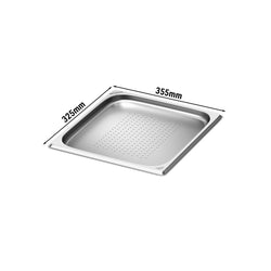 (6 szt.) Pojemnik GN ze stali nierdzewnej - GN 2/3 - 20mm - perforowany