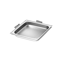 (6 szt.) Pojemnik GN ze stali nierdzewnej - GN 2/3 - 40mm - perforowany