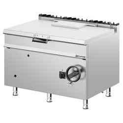 Patelnia gazowa uchylna - 120L - 30kW - przechył ręczny (koło) - z dopustem wody