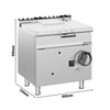 Gas Kippbratpfanne - 60 Liter - 20,5 kW - mit Handrad und Wasseranschluss
