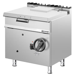 Patelnia gazowa uchylna - 60L - 20,5kW - przechył ręczny (koło) - z dopustem wody