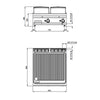Płyta grillowa – gazowa – ryflowana – 20 kW