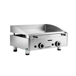 Commercial Gas Griddle - with Hard Chrome Plate - 6.2 kW – Smooth – Cooking Surface: 555x400 mm