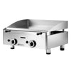 Płyta grillowa gazowa – z powłoką z twardego chromu - 6,2 kW – gładka – powierzchnia smażenia: 555 x 400 mm