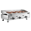 Płyta grillowa gazowa - z powłoką z twardego chromu - 9,3 kW – gładka – powierzchnia grzewcza: 755x400mm