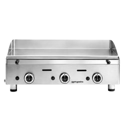 Płyta grillowa gazowa - z powłoką z twardego chromu - 9,3 kW – gładka – powierzchnia grzewcza: 755x400mm