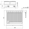 Płyta grillowa – gazowa – ryflowana – 13,8 kW – seria PAOLO