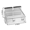 Płyta grillowa – gazowa – ryflowana – 13,8 kW – seria PAOLO