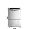 Zmywarka do szkła i naczyń – dwuścienna – 3,2 kW – cyfrowa – z pompą detergentu, pompą nabłyszczacza i pompą spustową – ze zmiękczaczem wody, zdjęcie 2 z 4