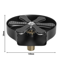 Płukacz do szklanek wpuszczany - do zlewu - zintegrowany regulator strumienia - G3/8" - Czarny