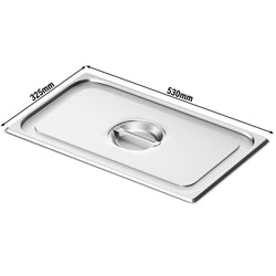 (6 szt.) Pokrywa GN GN 1/1 - ze stali nierdzewnej - 530x325mm - Wysokość:24mm