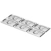 (6 szt.) Pokrywa GN GN 1/9 - ze stali nierdzewnej - 175x108mm - Wysokość:24mm