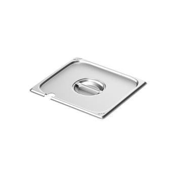 Pokrywa GN GN 2/3 - ze stali nierdzewnej - z wycięciem na łyżkę - 356x326x30mm