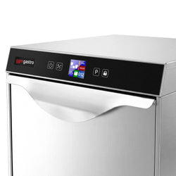 Double-skinned Commercial Dishwasher - Digital Controls - 3.55kW - with Drain, Rinse Aid & Detergent Pumps
