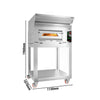 Piec do pizzy – gazowy – 4x 34 cm – manualny – z okapem, podstawą i kółkami