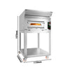 Piec do pizzy – gazowy – 6x 34 cm – manualny – z okapem, podstawą i kółkami – wersja głęboka