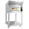 Piec do pizzy – gazowy – 6x 34 cm – manualny – z okapem, podstawą i kółkami – wersja głęboka