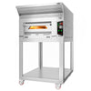 Piec do pizzy – gazowy – 6x 34 cm – manualny – z okapem, podstawą i kółkami – wersja głęboka